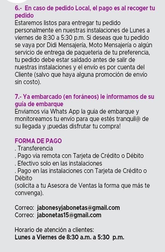 Pedidos y Forma de Pago 2