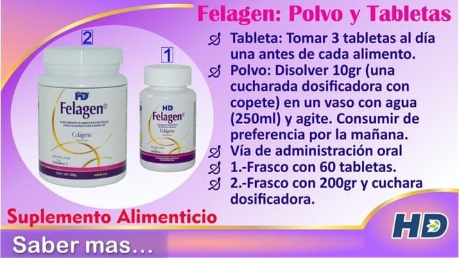 Felagen polvo y tabletas